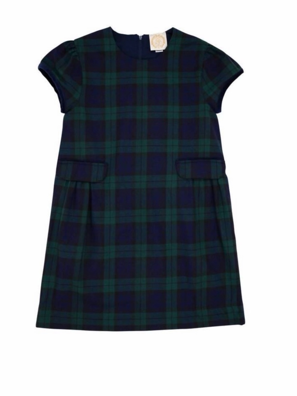 The Beaufort Bonnet Company Betts Bow Dress in Berwick Black Watch plaid.
Sz 10
